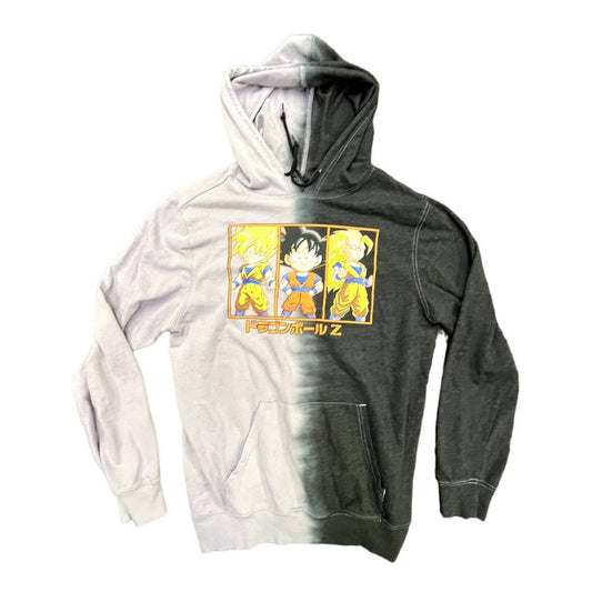 Dragon Ball Z Hoodie Pullover Charcoal Gray/Black cotton Blend Large