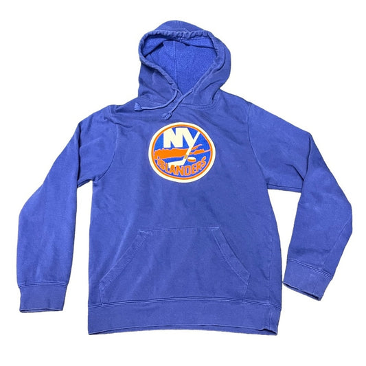 Y2K Blue Majestic New York Islanders NHL pullover sweatshirt small