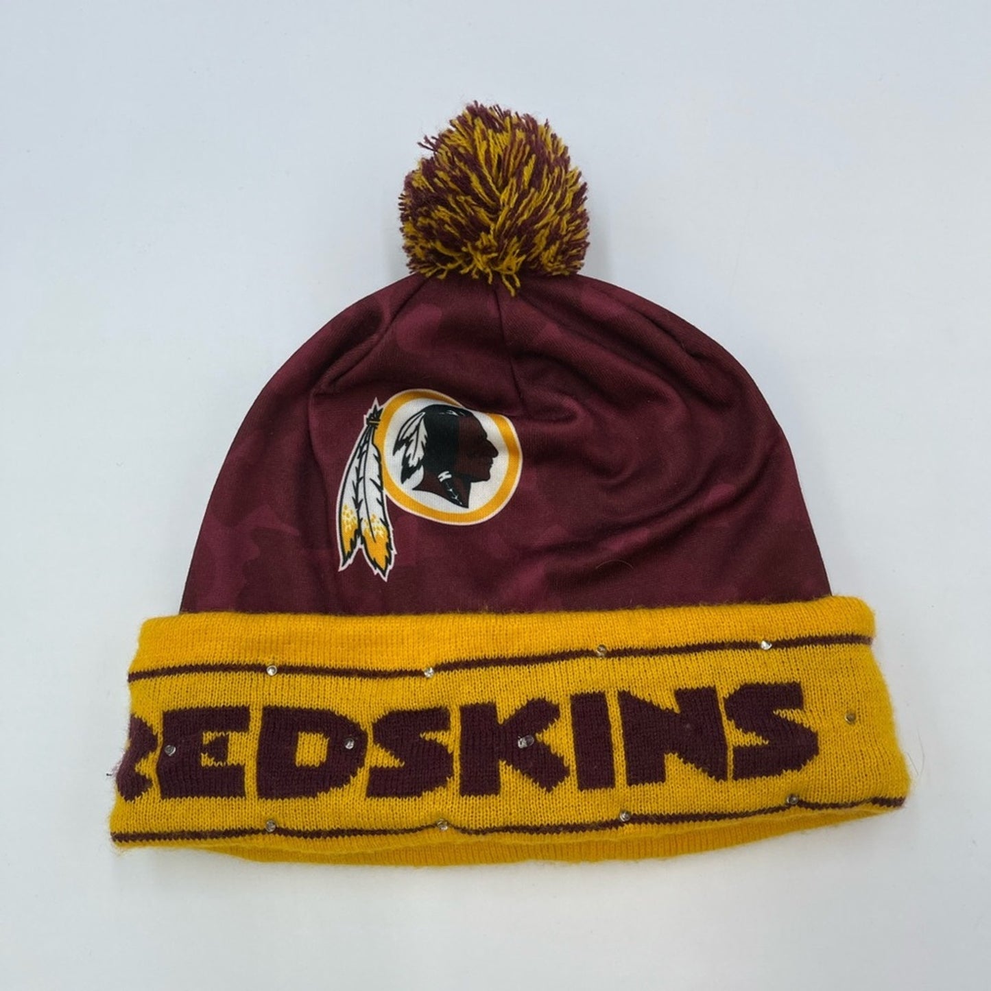 Washington Redskins Beanie Touque Skully Hat w/ Pom Pom