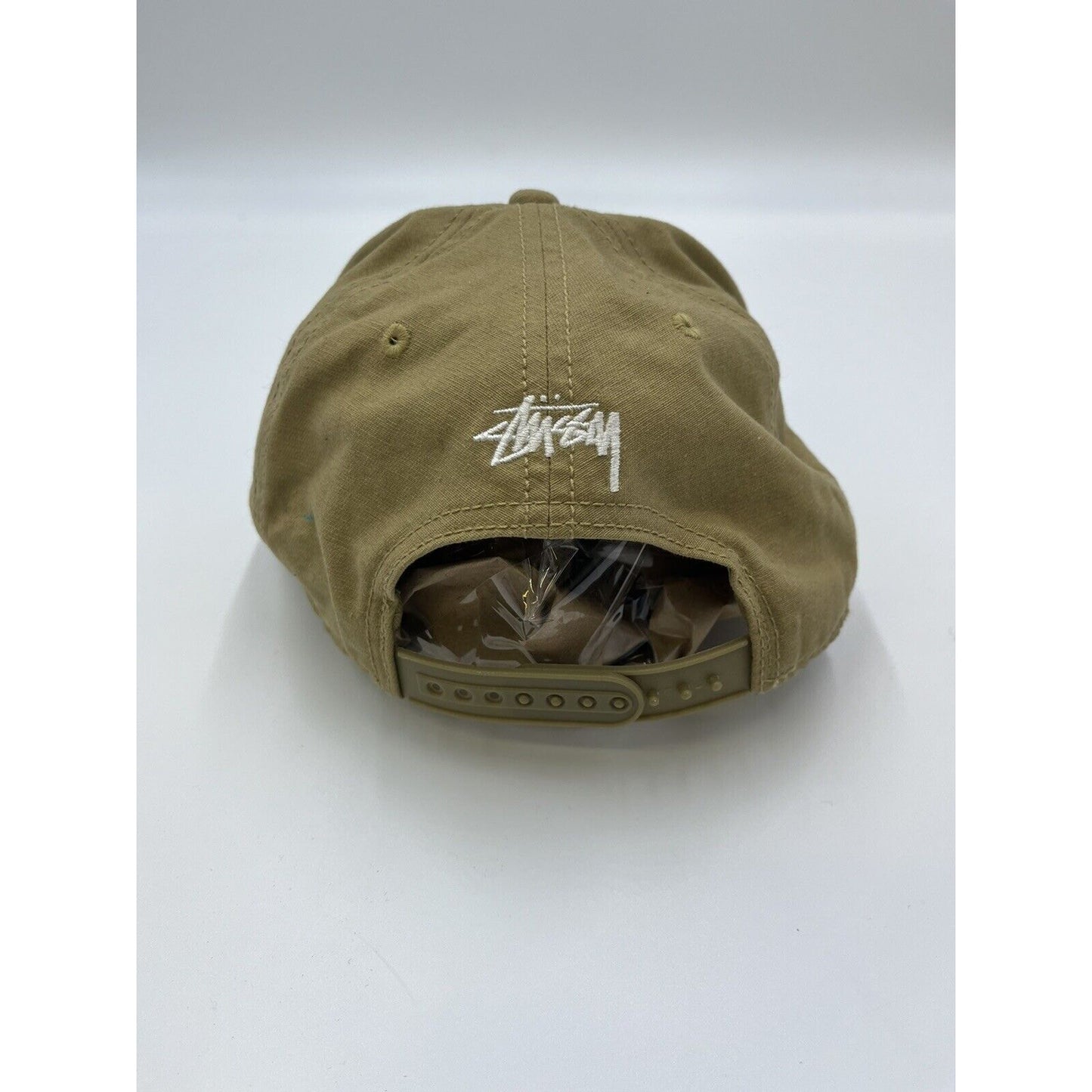 90s Stussy Brown SnapBack - American flag, brown/camo color UNISEX Military