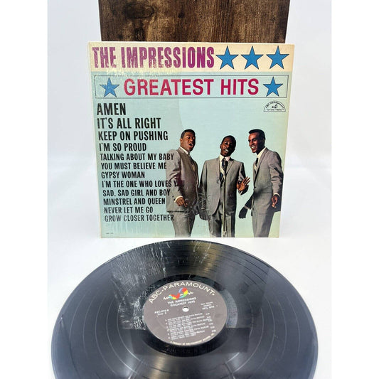 THE IMPRESSIONS GREATEST HITS VINYL LP RECORD ABC 515 FUNK SOUL 1965 ABC