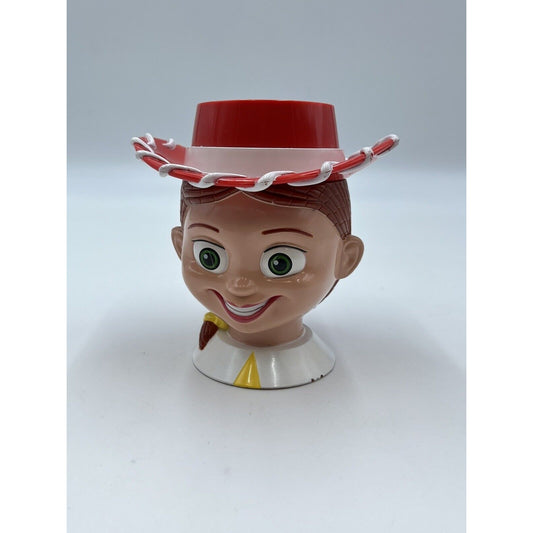 Toy Story JESSIE Mug Disney On Ice Plastic Flip Top Cup w Lid Cowgirl Hat Pixar.