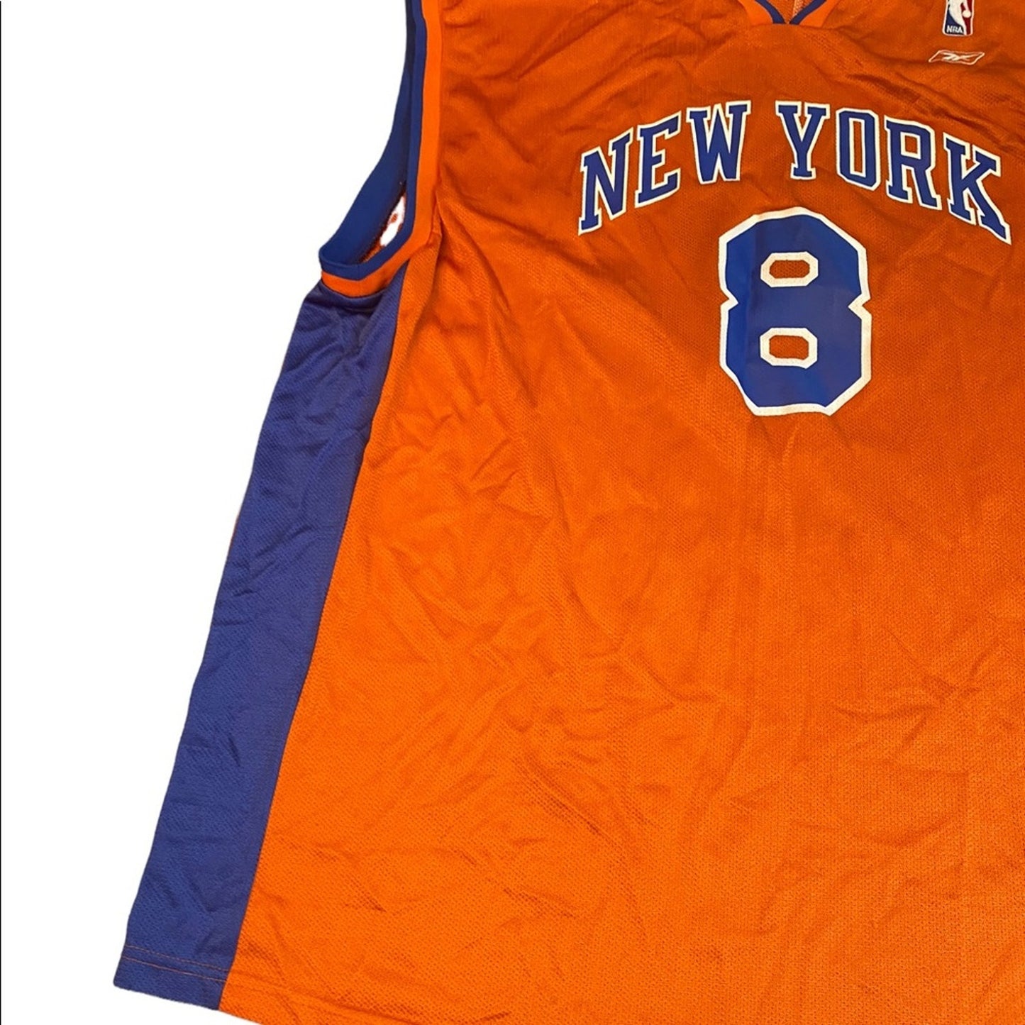 90s Reebok Latrell Sprewell Orange New York Knicks jersey size 2XL