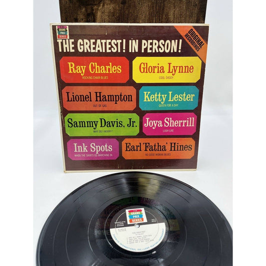 The Greatest! In Person! 1963 Vinyl Sammy Davis Jr, Ray Charles, Ink Spots VG