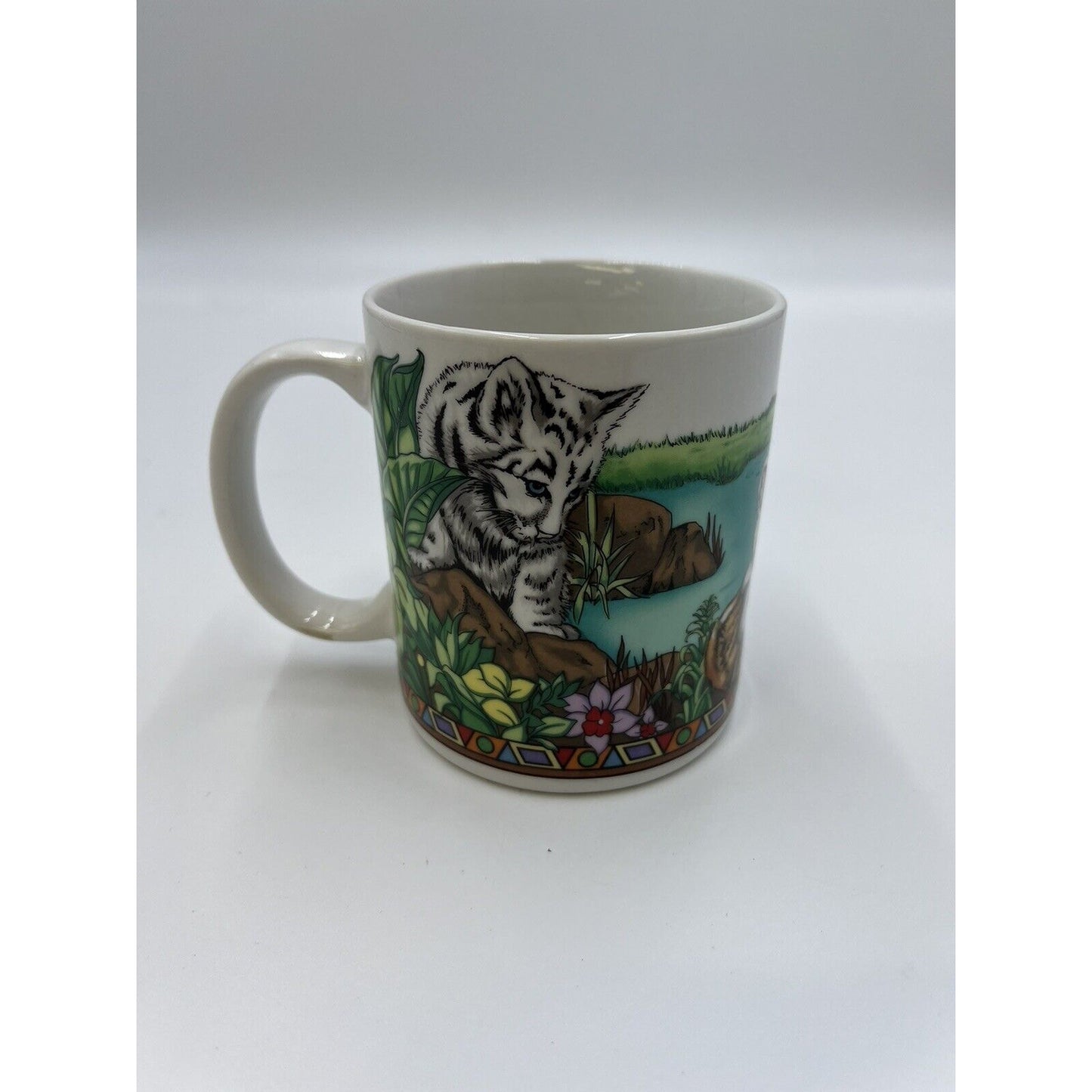 Busch Gardens Tampa Porcelain Coffee Mug White Tiger
