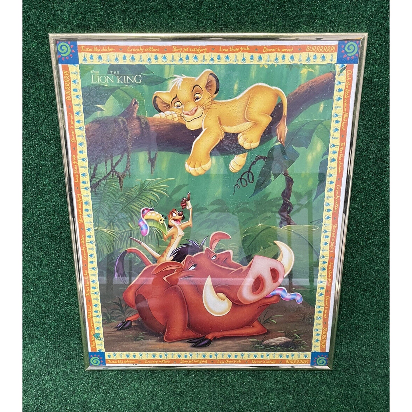 Vintage 16x20 WALT DISNEY THE LION KING Framed print/poster #90s