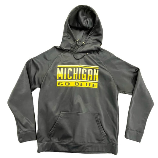 Y2K Colosseum University of Michigan Pullover Blue Hoodie Sweatshirt L