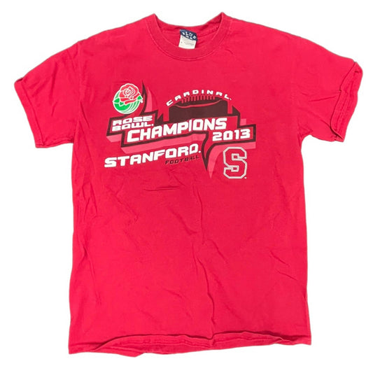 2013 Stanford University rose bowl champs red T-shirt size medium