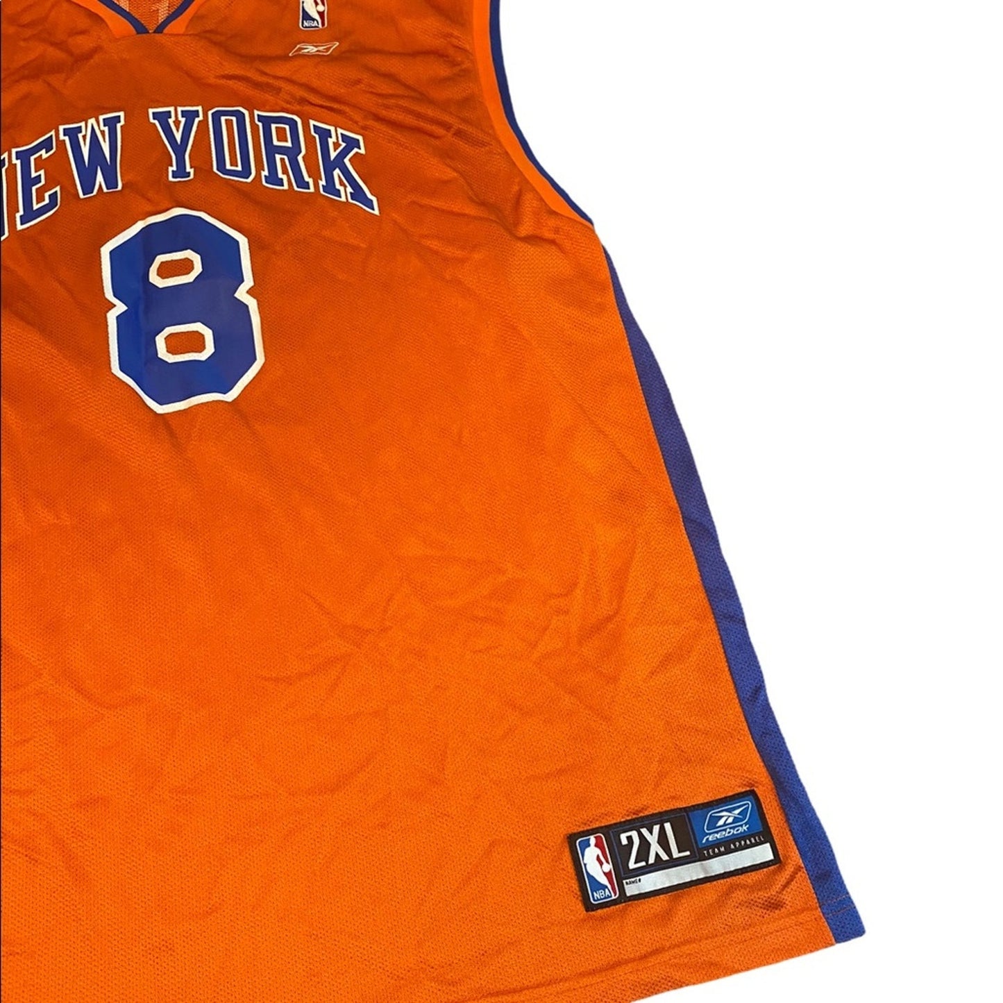 90s Reebok Latrell Sprewell Orange New York Knicks jersey size 2XL