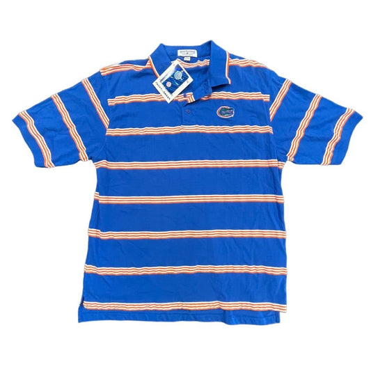 NWT! Y2K University of Florida Striped Polo Shirt Sz Medium