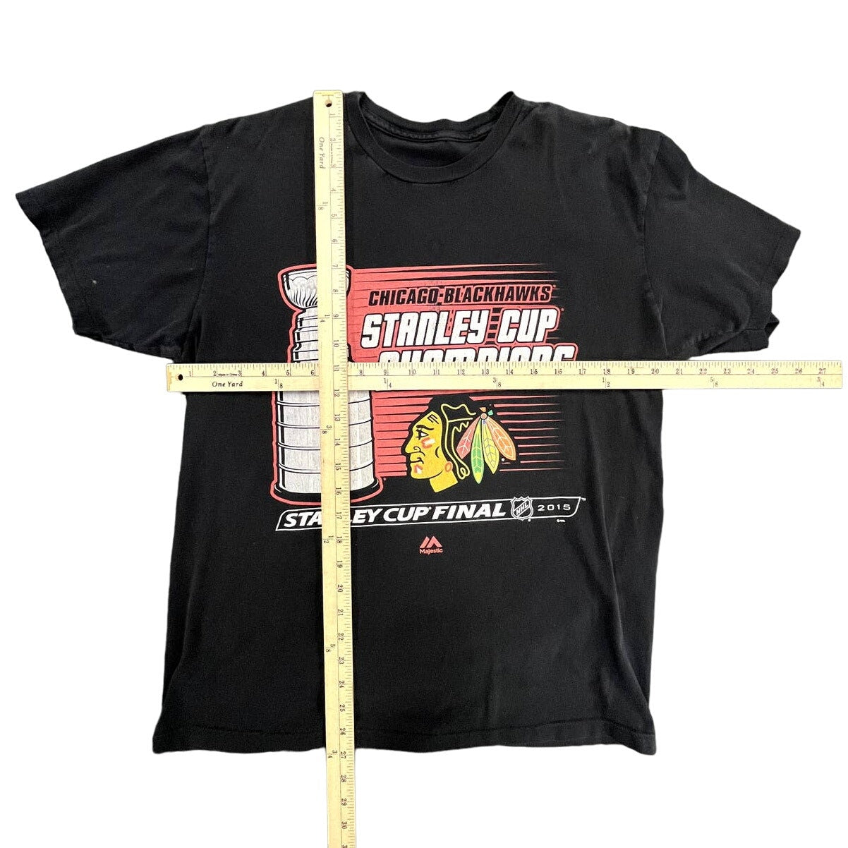 2015 Chicago Blackhawks NHL Majestic Stanley Cup Finals T-Shirt M