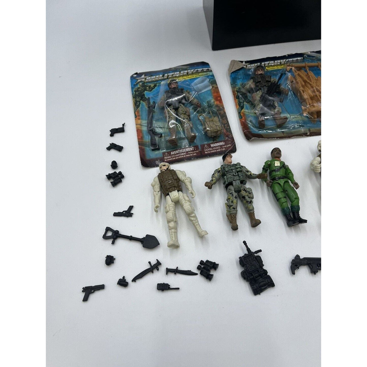 LOT OF Vintage Chap Mei 4" Soldiers Action Figures, Weapons, Vehicle & More