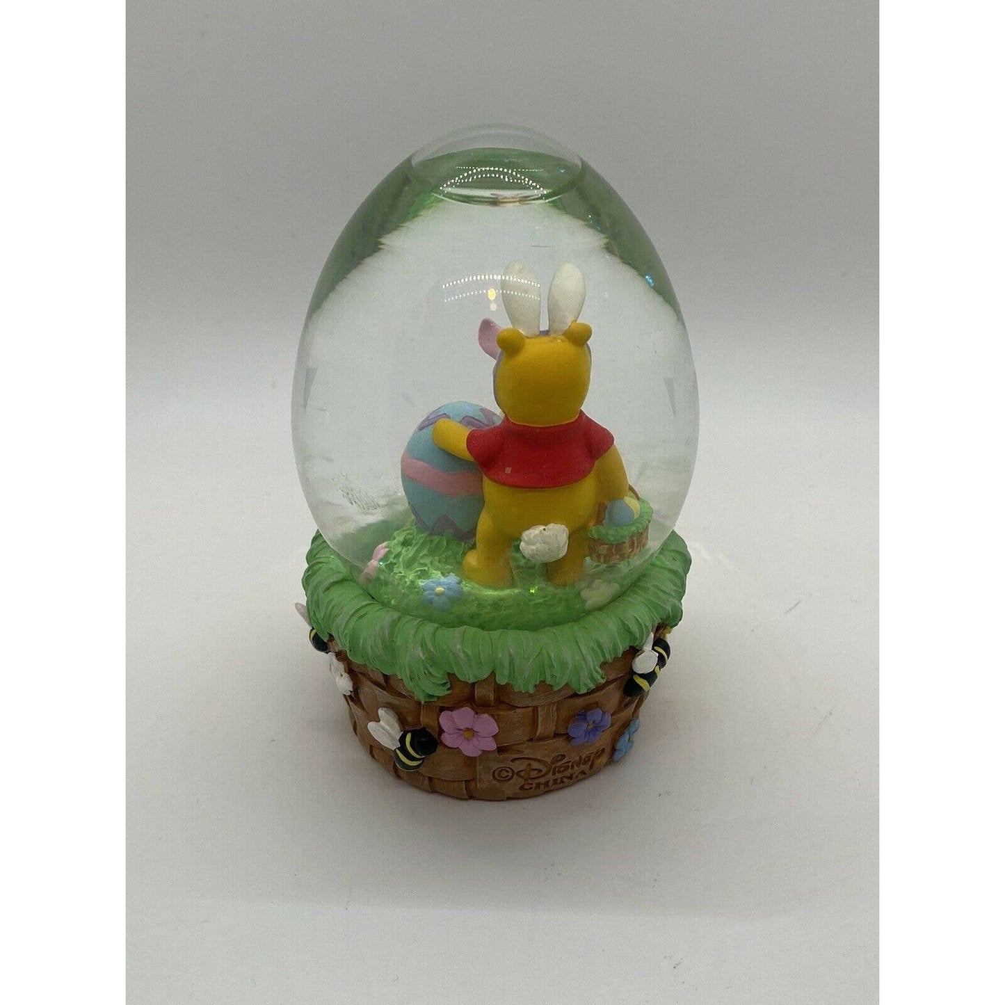 Disney Winnie the Pooh with Piglet Easter Egg Shaped Water Globe