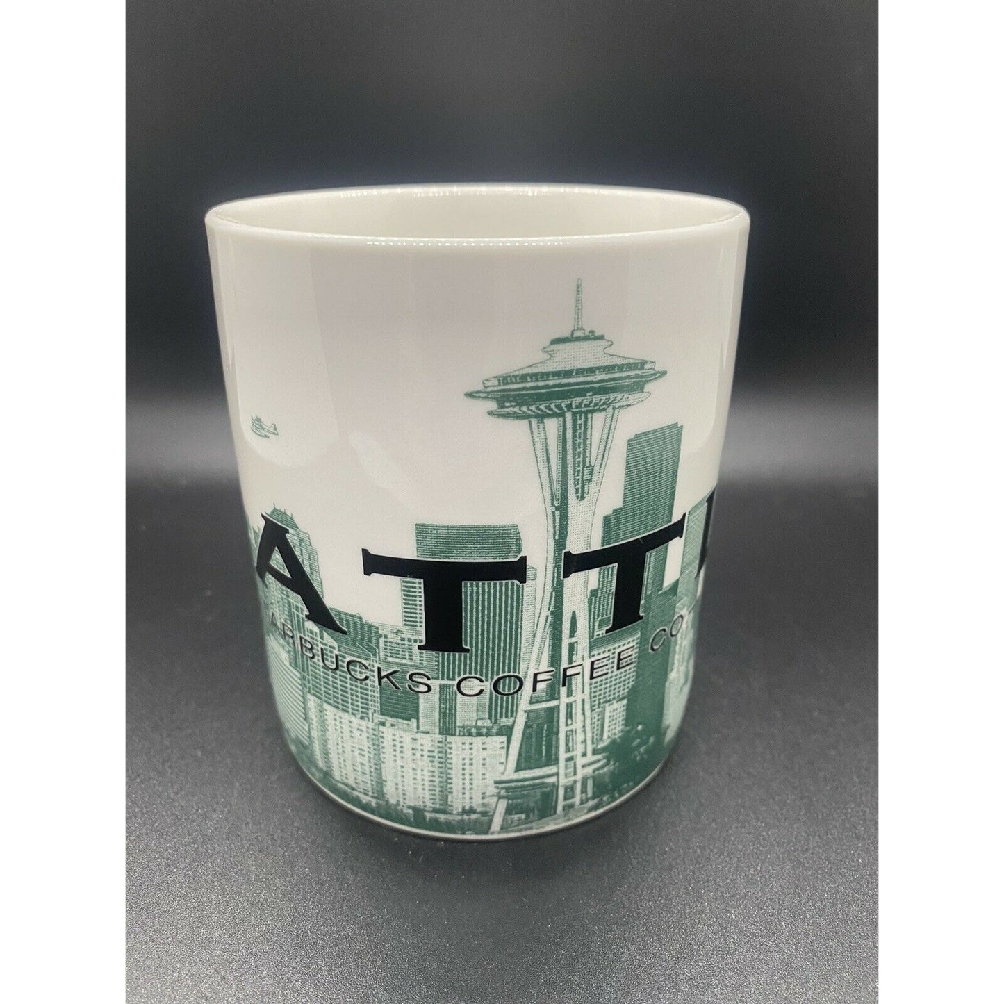 2005 Starbucks Seattle Emerald City Skyline Series Barista One Big Coffee Mug