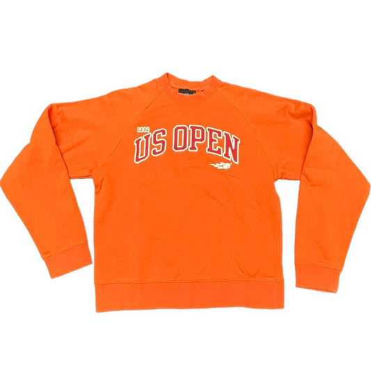 Men's 2009 Lady’s Tennis US Open orange sweatshirt sweater size small - made in Fiji