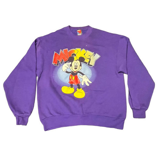 Vintage Disney Mickey Unlimited pullover purple sweatshirt size large