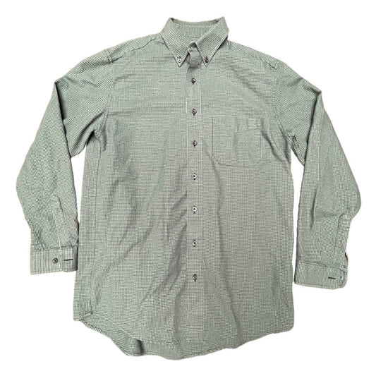 Y2K LL Bean button up green dress shirt size medium - tall